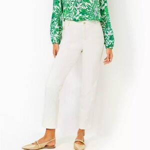29" Ana High Rise Pant Lilly Pulitzer coconut off white cropped size 2
